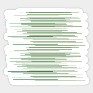 Modern Thin Green Lines Swaying Sticker